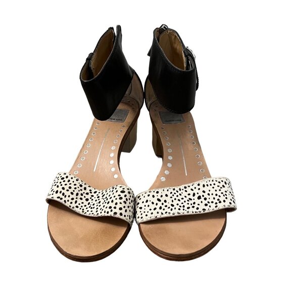 Dolce Vita Womens Calf Hair Leather Block Ankle Strap Open Toe Sandals Size 8 - Picture 4 of 8